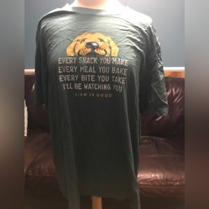 Life is Good T-shirt in Hunter Green